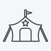 Icon Millitary Tant. related to Military symbol. line style. design editable vector