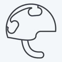 Icon Millitary Helmet. related to Military symbol. line style. design editable vector