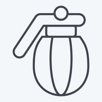 Icon Grenade. related to Military symbol. line style. design editable vector