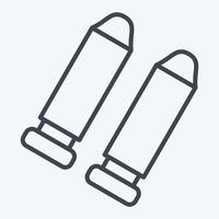 Icon Bullet. related to Military symbol. line style. design editable vector
