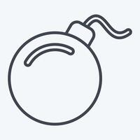 Icon Bomb. related to Military symbol. line style. design editable vector