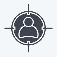Icon Target. related to Military symbol. glyph style. design editable vector