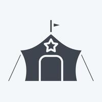 Icon Millitary Tant. related to Military symbol. glyph style. design editable vector