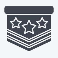 Icon Millitary Emblem. related to Military symbol. glyph style. design editable vector