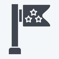 Icon Destination. related to Military symbol. glyph style. design editable vector