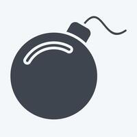 Icon Bomb. related to Military symbol. glyph style. design editable vector