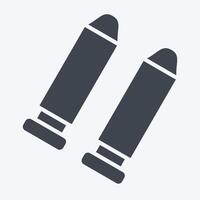 Icon Bullet. related to Military symbol. glyph style. design editable vector