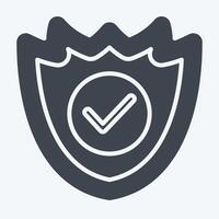Icon Amoned Shield. related to Military symbol. glyph style. design editable vector