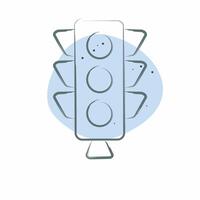 Icon Traffic Light. related to Light symbol. Color Spot Style. design editable vector