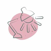 Icon Work Lamp. related to Light symbol. Color Spot Style. design editable vector
