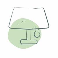 Icon Table Lamp. related to Light symbol. Color Spot Style. design editable vector