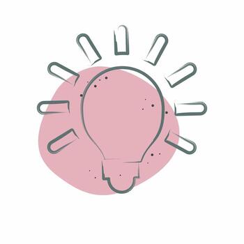 Icon Light Bulb. related to Light symbol. Color Spot Style. design editable vector