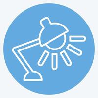 Icon Work Lamp. related to Light symbol. blue eyes style. design editable vector
