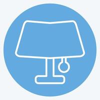Icon Table Lamp. related to Light symbol. blue eyes style. design editable vector