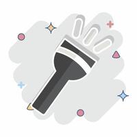 Icon Flasglight. related to Light symbol. comic style. design editable vector