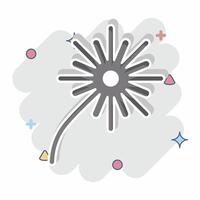 Icon Fire Works. related to Light symbol. comic style. design editable vector