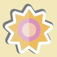 Sticker Sunlight. related to Light symbol. design editable vector