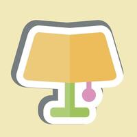 Sticker Table Lamp. related to Light symbol. design editable vector