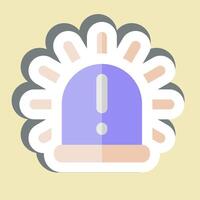 Sticker Siren. related to Light symbol. design editable vector