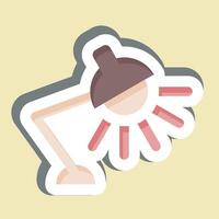 Sticker Work Lamp. related to Light symbol. design editable vector