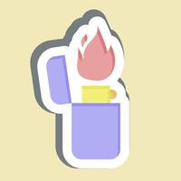 Sticker Lighter. related to Light symbol. design editable vector