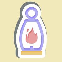 Sticker Lantern. related to Light symbol. design editable vector
