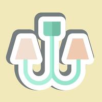Sticker Chandelier. related to Light symbol. design editable vector