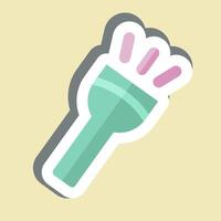 Sticker Flasglight. related to Light symbol. design editable vector