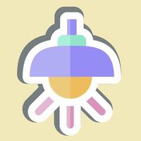 Sticker Lamp. related to Light symbol. design editable vector