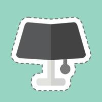 Sticker line cut Table Lamp. related to Light symbol. design editable vector