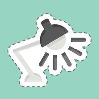 Sticker line cut Work Lamp. related to Light symbol. design editable vector