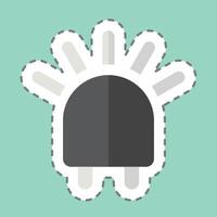 Sticker line cut LED. related to Light symbol. design editable vector