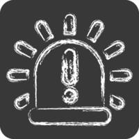 Icon Siren. related to Light symbol. chalk Style. design editable vector