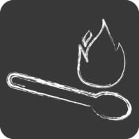 Icon Match. related to Light symbol. chalk Style. design editable vector
