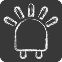 Icon LED. related to Light symbol. chalk Style. design editable vector