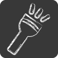 Icon Flasglight. related to Light symbol. chalk Style. design editable vector