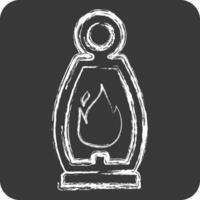 Icon Lantern. related to Light symbol. chalk Style. design editable vector