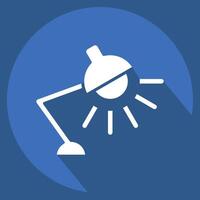 Icon Work Lamp. related to Light symbol. long shadow style. design editable vector
