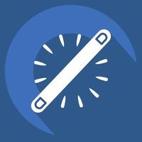 Icon Neon. related to Light symbol. long shadow style. design editable vector