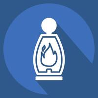 Icon Lantern. related to Light symbol. long shadow style. design editable vector