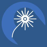 Icon Fire Works. related to Light symbol. long shadow style. design editable vector