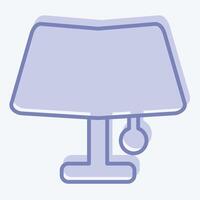 Icon Table Lamp. related to Light symbol. two tone style. design editable vector