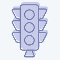 Icon Traffic Light. related to Light symbol. two tone style. design editable vector