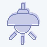 Icon Lamp. related to Light symbol. two tone style. design editable vector