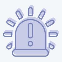 Icon Siren. related to Light symbol. two tone style. design editable vector