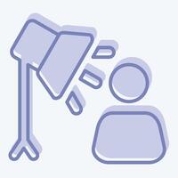 Icon Spotlight. related to Light symbol. two tone style. design editable vector
