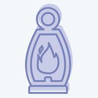 Icon Lantern. related to Light symbol. two tone style. design editable vector
