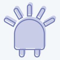 Icon LED. related to Light symbol. two tone style. design editable vector