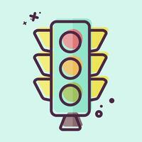 Icon Traffic Light. related to Light symbol. MBE style. design editable vector