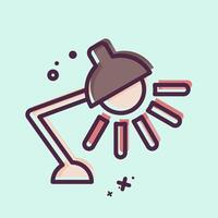 Icon Work Lamp. related to Light symbol. MBE style. design editable vector